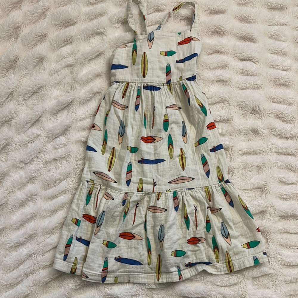 Hanna Andersson Strappy Midi-length Surfboard Print Kids Dress